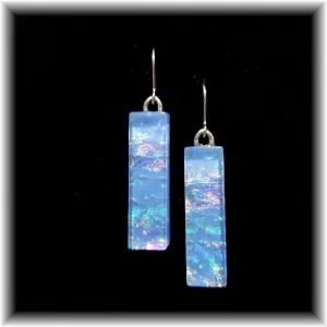 Periwinkle Long Rectangle Dangle Earrings