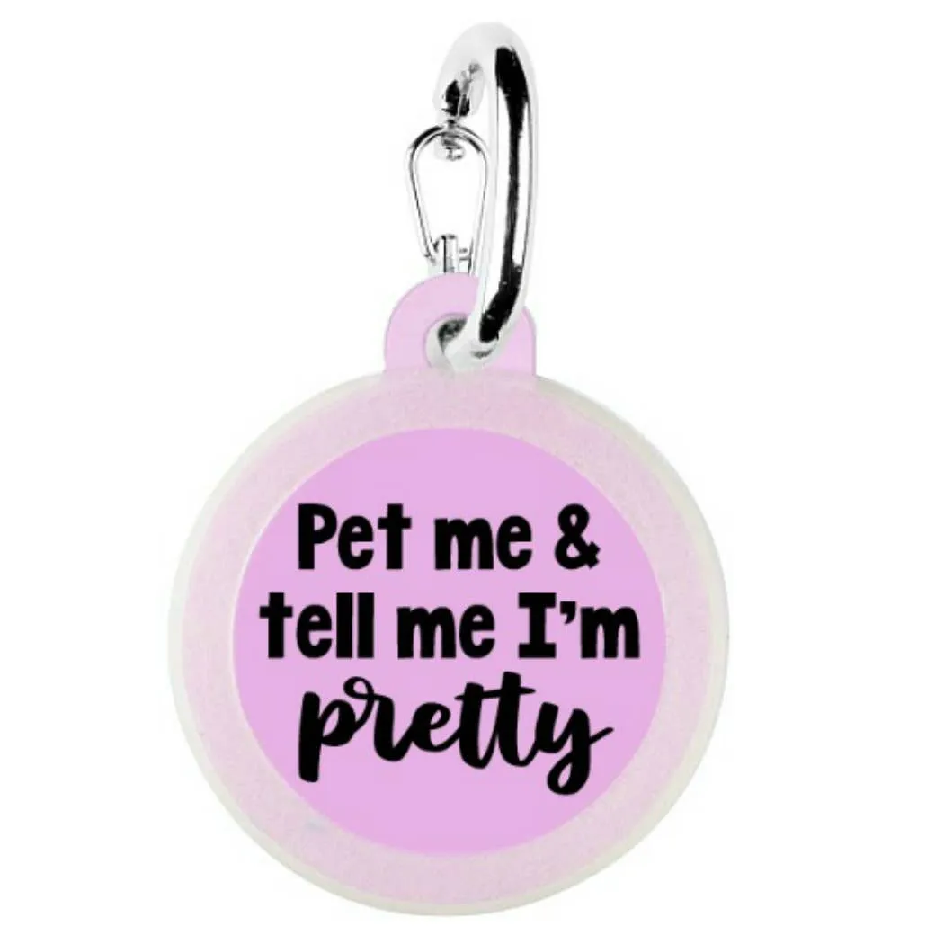 Pet Dog Tags Made in the USA, Recycled Metal, Glow in Dark, Waterproof *