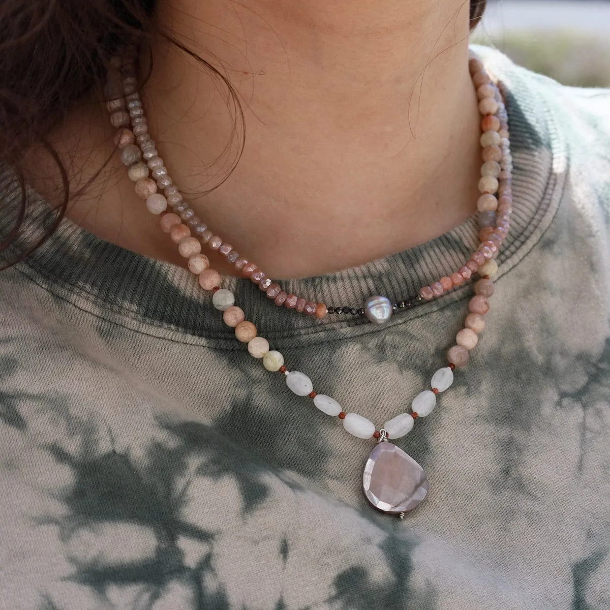 Pink Agate Necklace