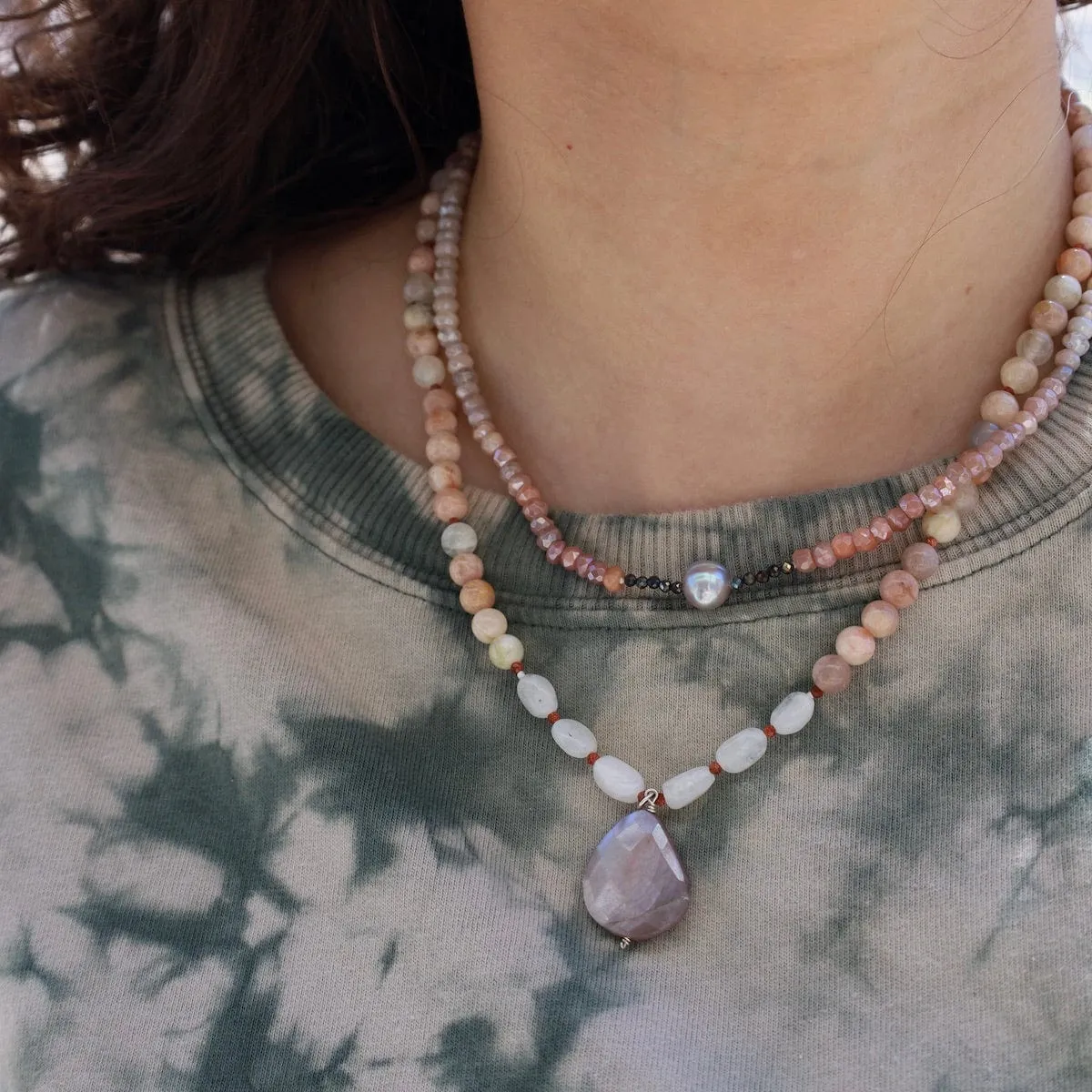 Pink Agate Necklace