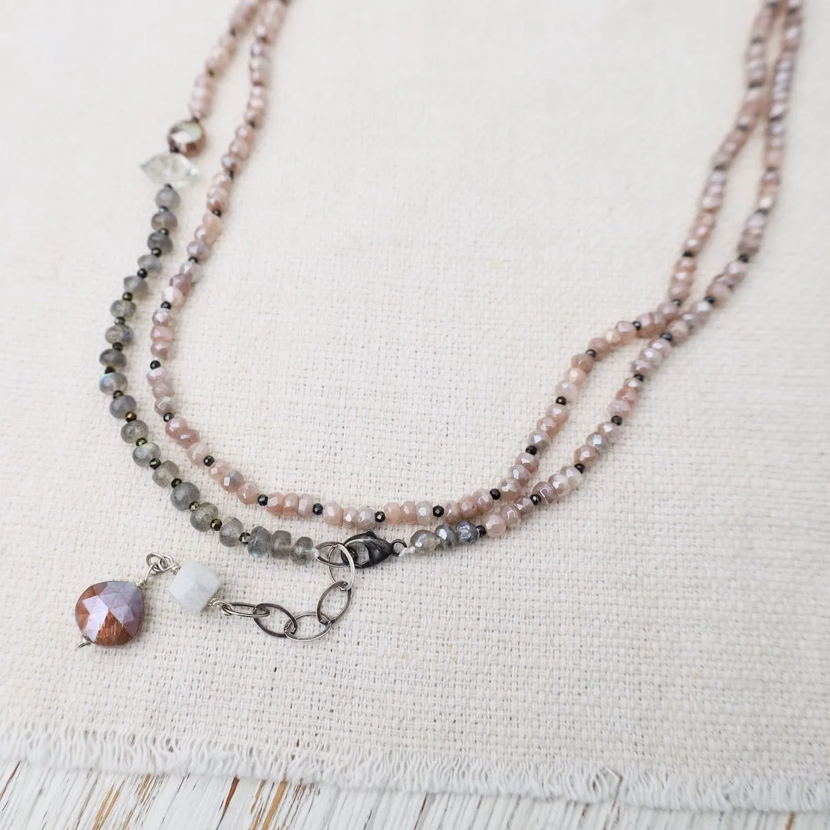 Pink Moonstone Necklace