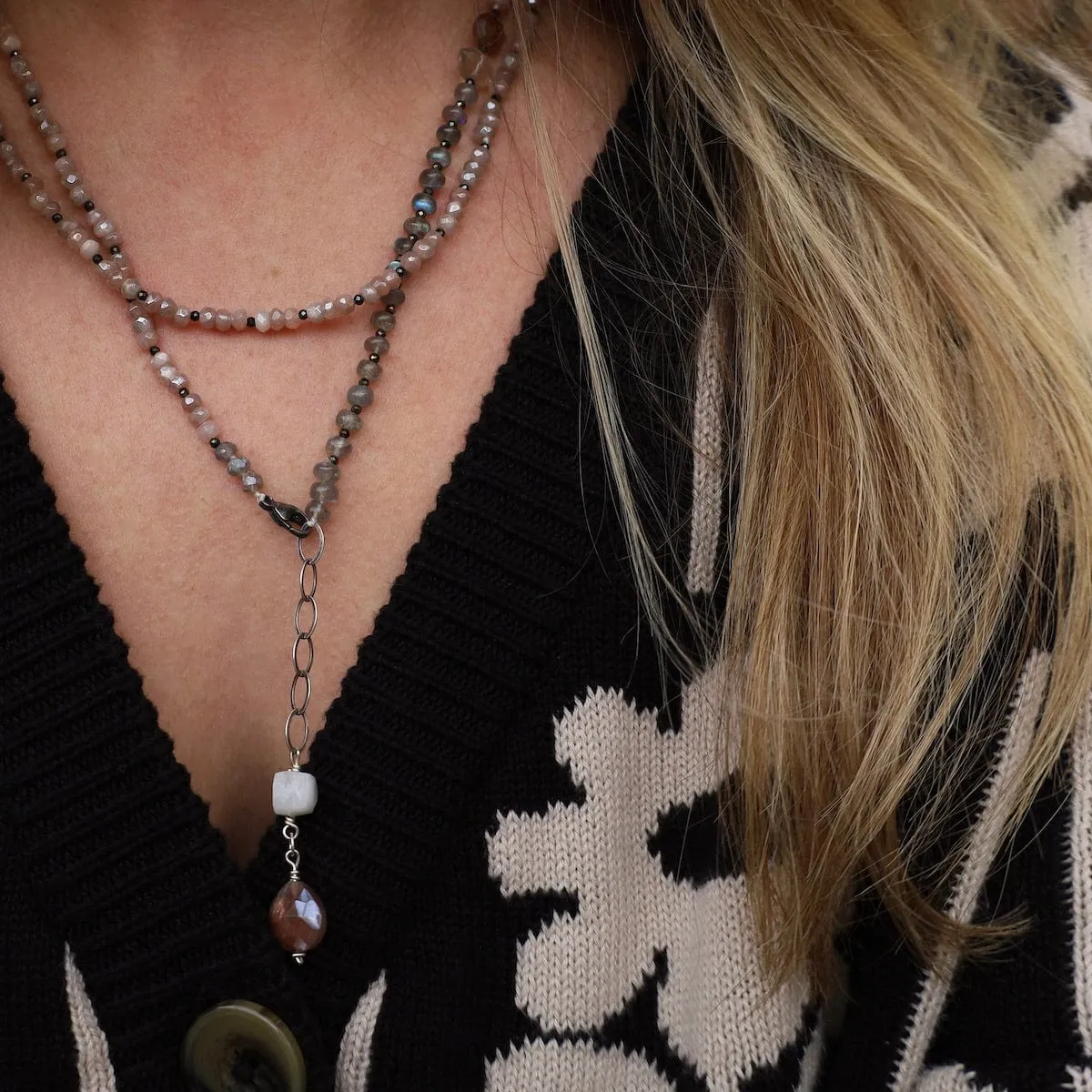 Pink Moonstone Necklace