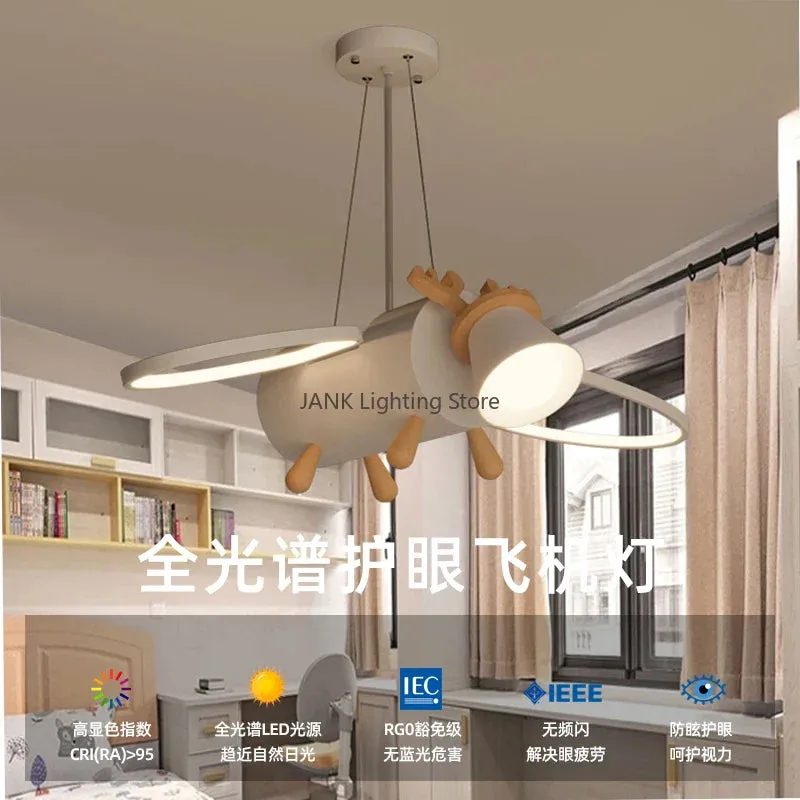 "Mansion Little Deer Cartoon Pendant Lights Set - LED Children's Room Chandelier"