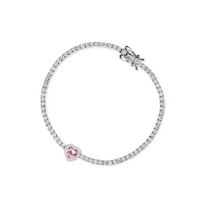Radiance Halo Tennis Bracelet