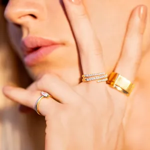 Radiant Tri-Row Diamond Coil Ring