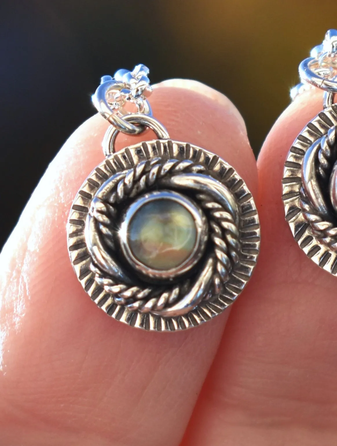 Rainbow Moonstone Medallion Necklaces