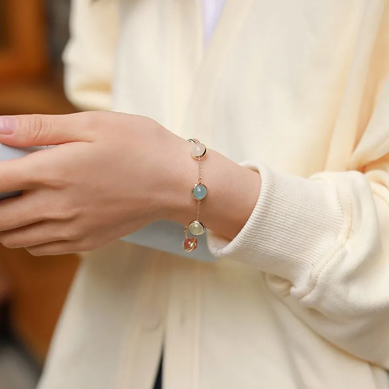 Retro Rainbow Energy Crystal Bracelet