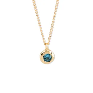 Ripple Pendant with colored stones