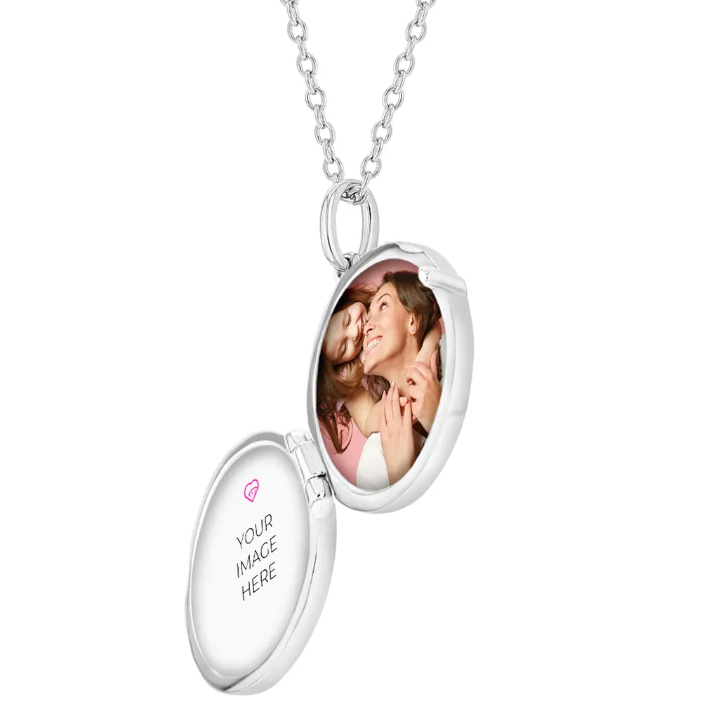 Round Photo Locket Necklace
