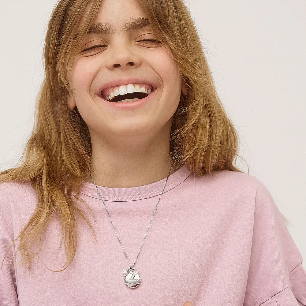 Round Photo Locket Necklace