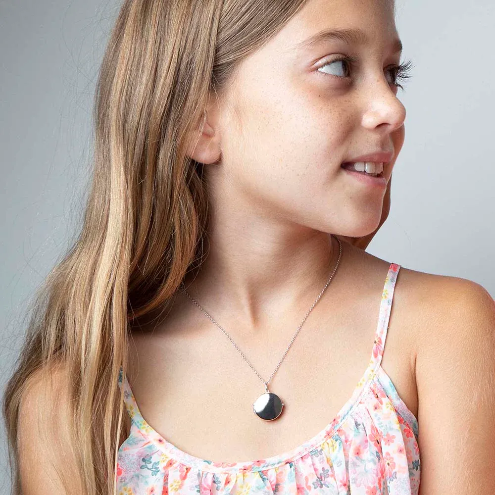 Round Photo Locket Necklace