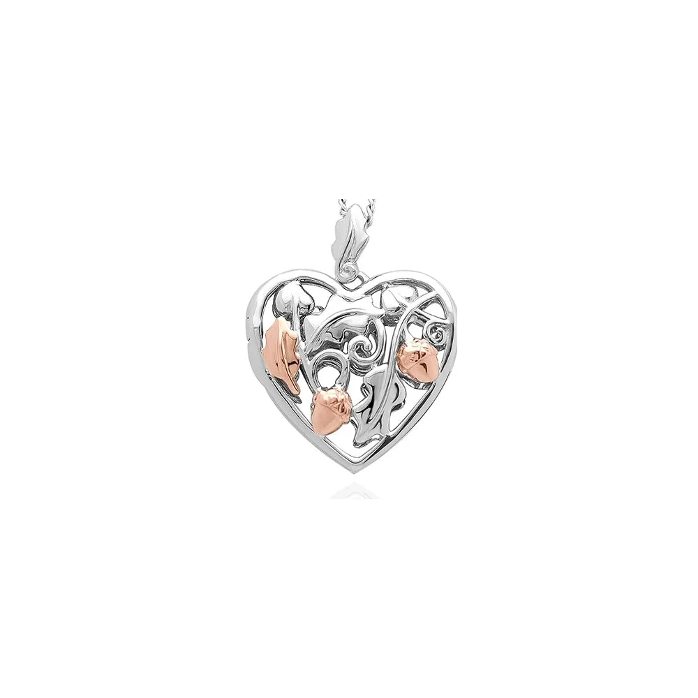Royal Oak Heart Locket - Silver/Rose - XX3STRP04