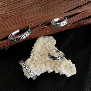 Silver Oxidized Set Of Thumb Ring Toe Ring