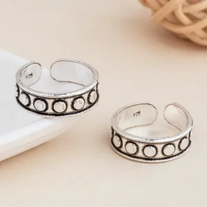 Silver Sacred Circles Toe Ring