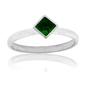 Square On Point Maw-Sit-Sit Inlay Ring