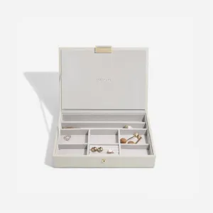 Stackers Classic Lidded Jewellery Box Oatmeal