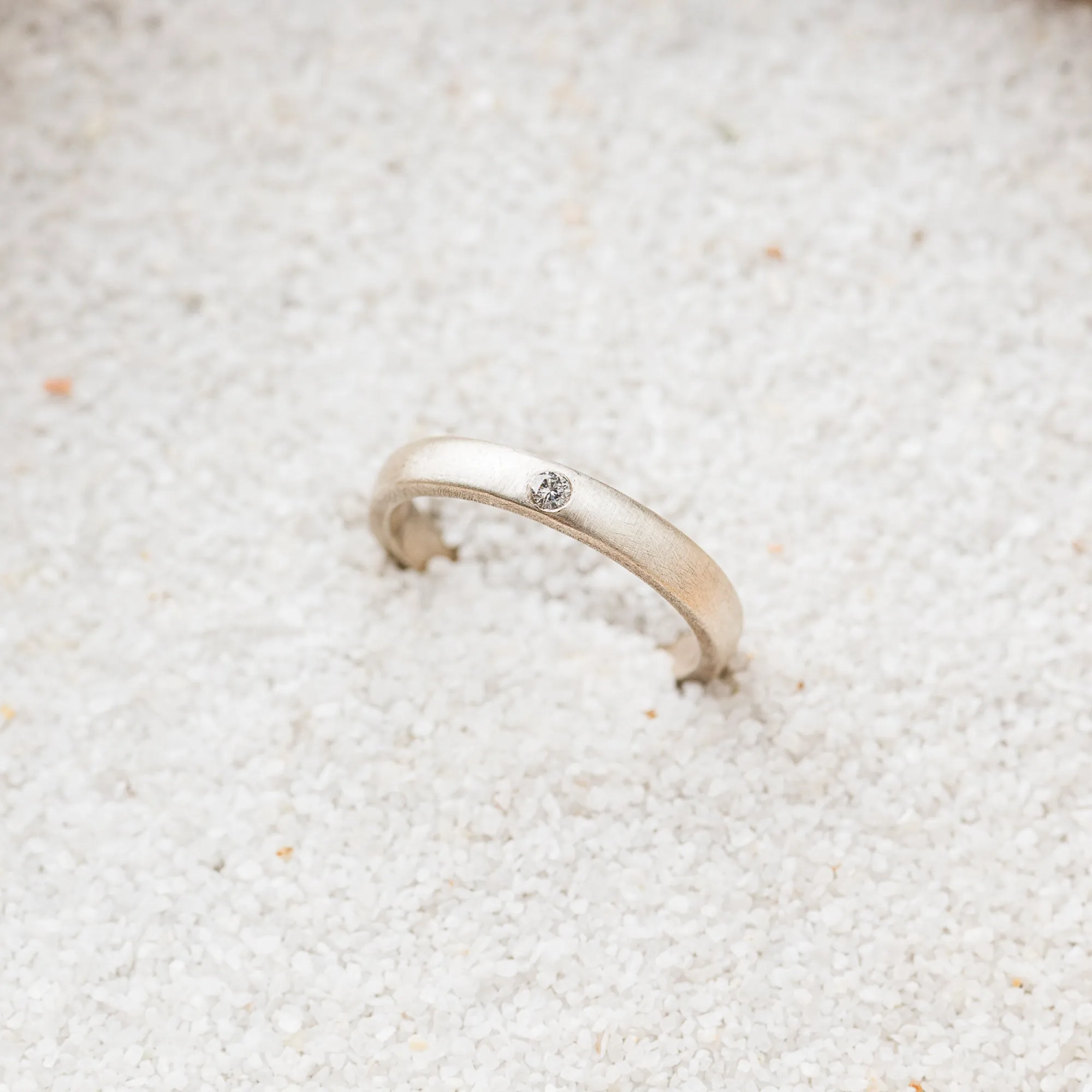 Sterling Silver Band with Topaz