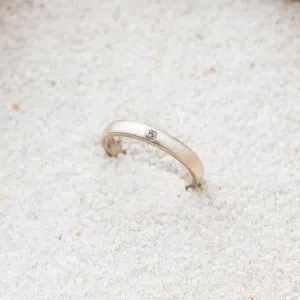 Sterling Silver Band with Topaz