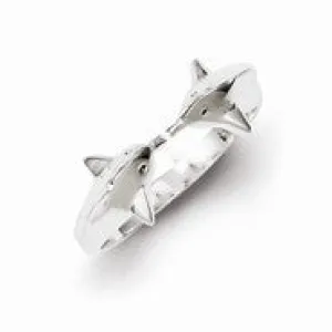 Sterling Silver Polished Dolphin Toe Ring