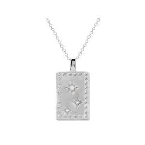 Sterling Silver Rectangle 'Into the Light' Necklace
