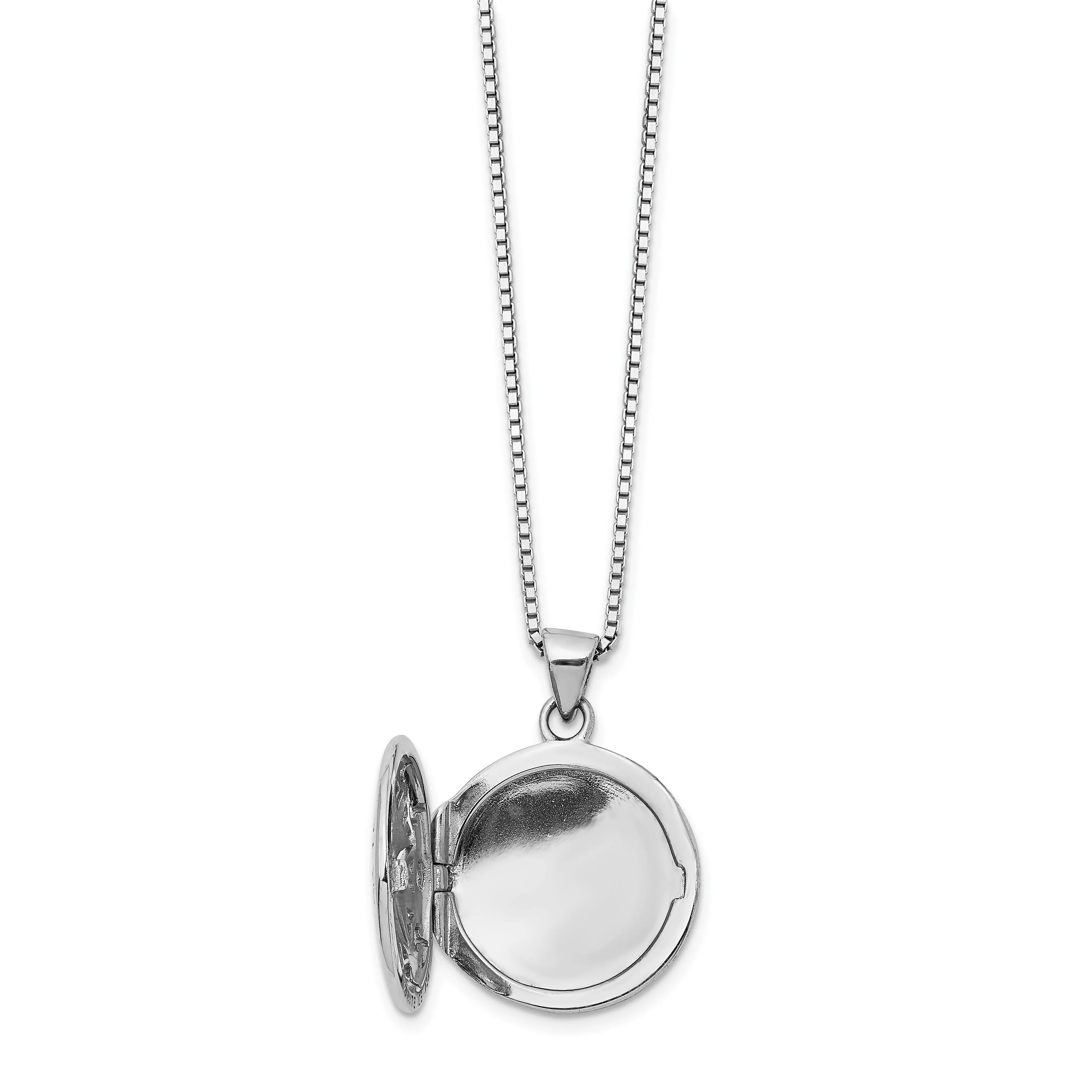 Sterling Silver White Ice Diamond Star Locket Necklace