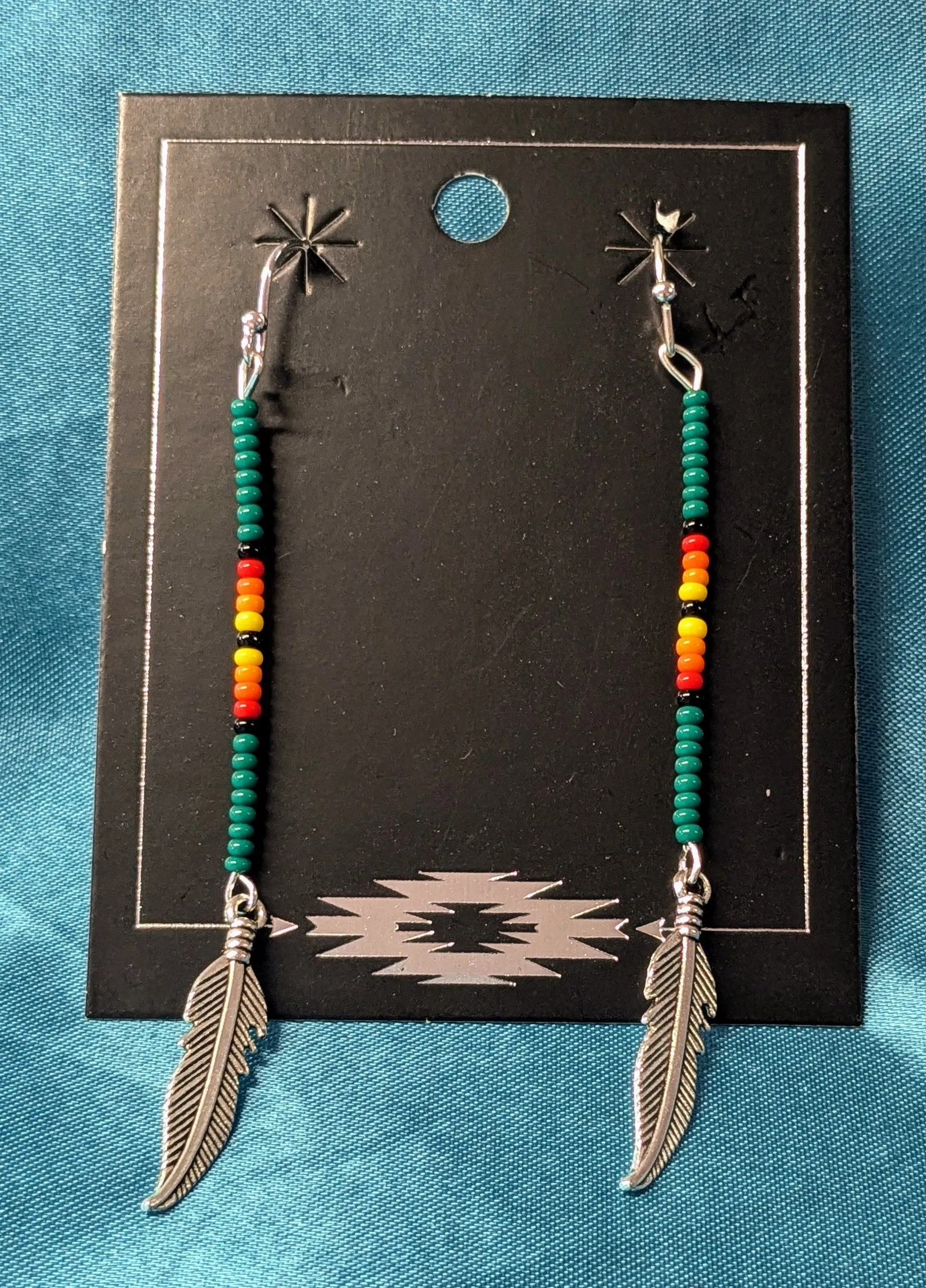 Straight Beaded Dangle Earrings