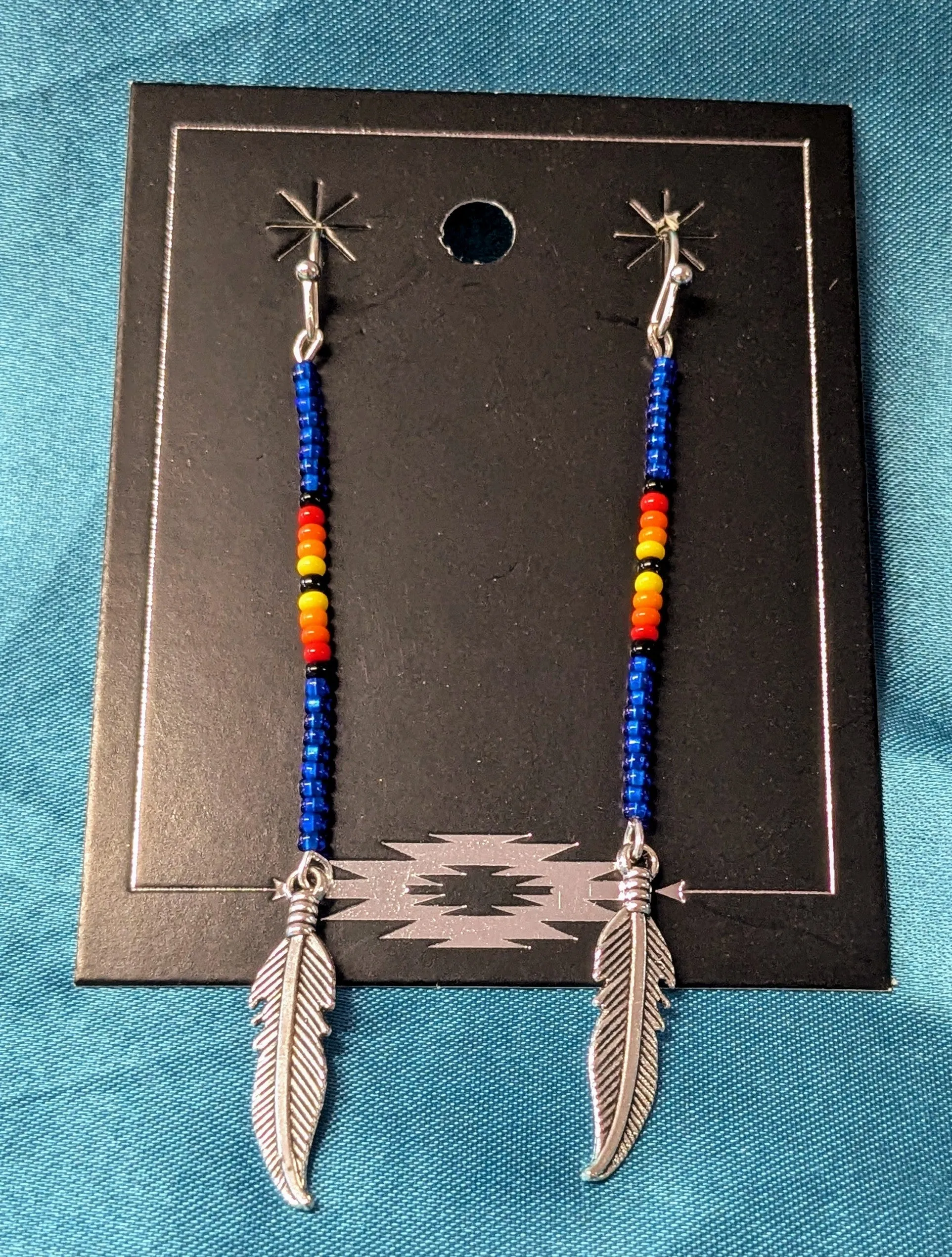 Straight Beaded Dangle Earrings