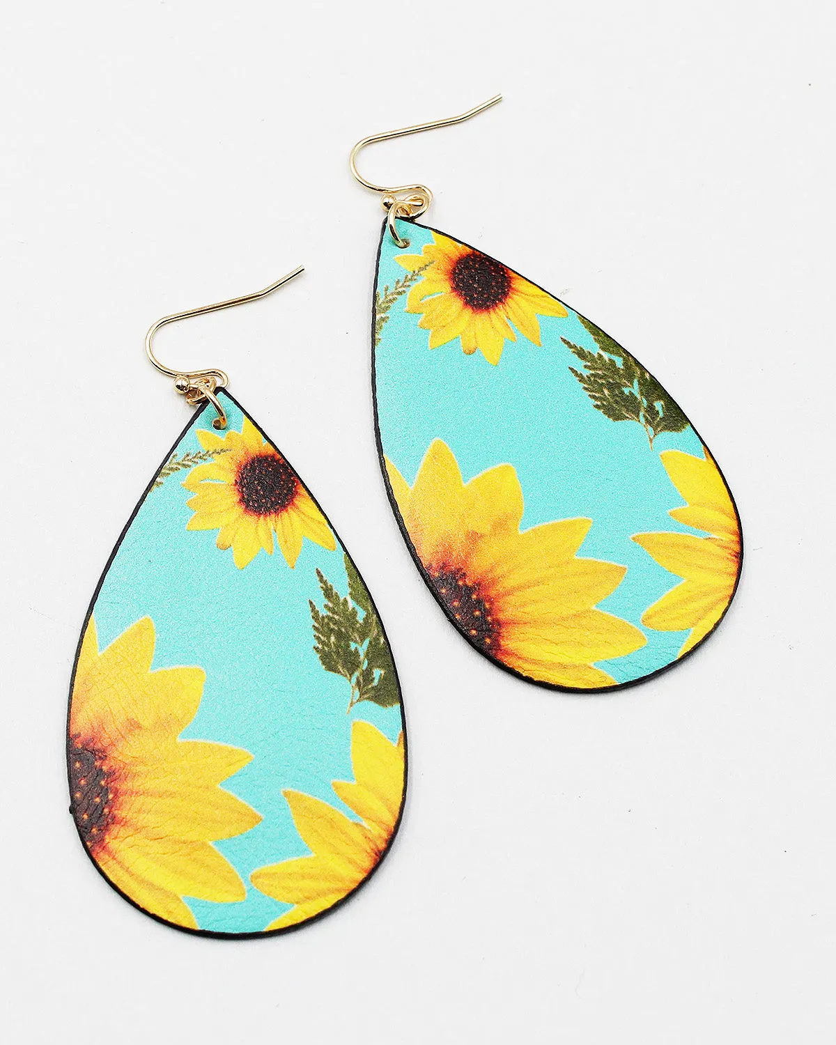 Sunflower Print Earrings