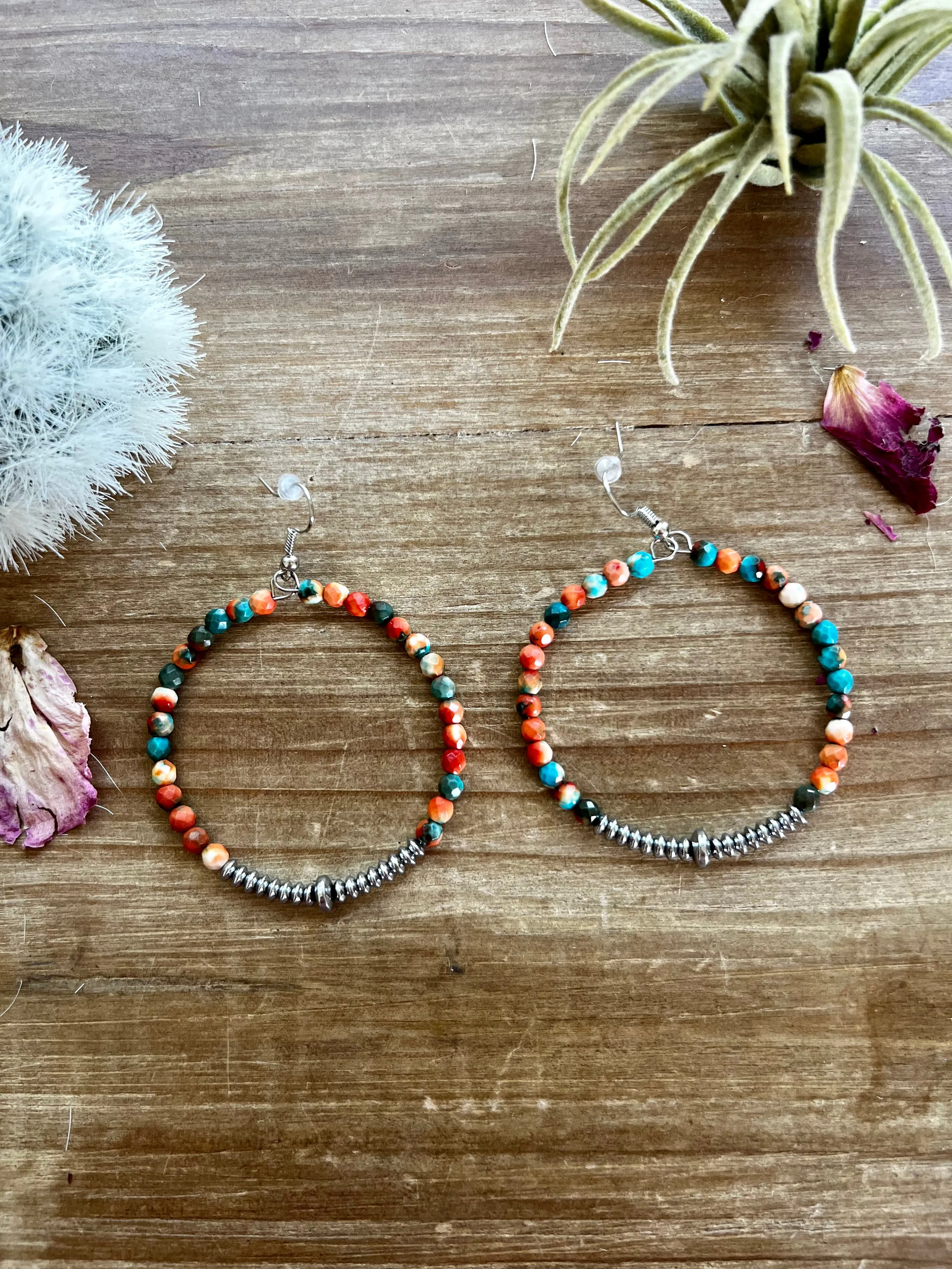 The perfect earrings hoop with hematite fall hoop