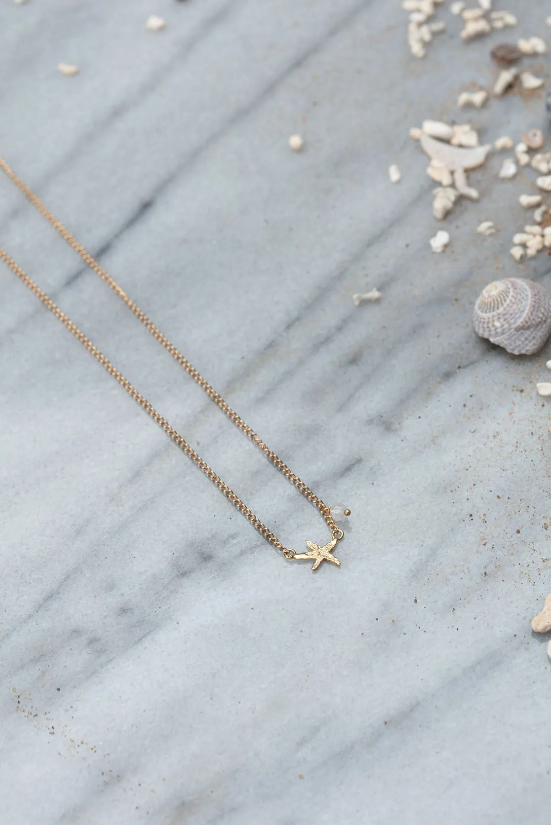 Tiny Silver Starfish Pendant