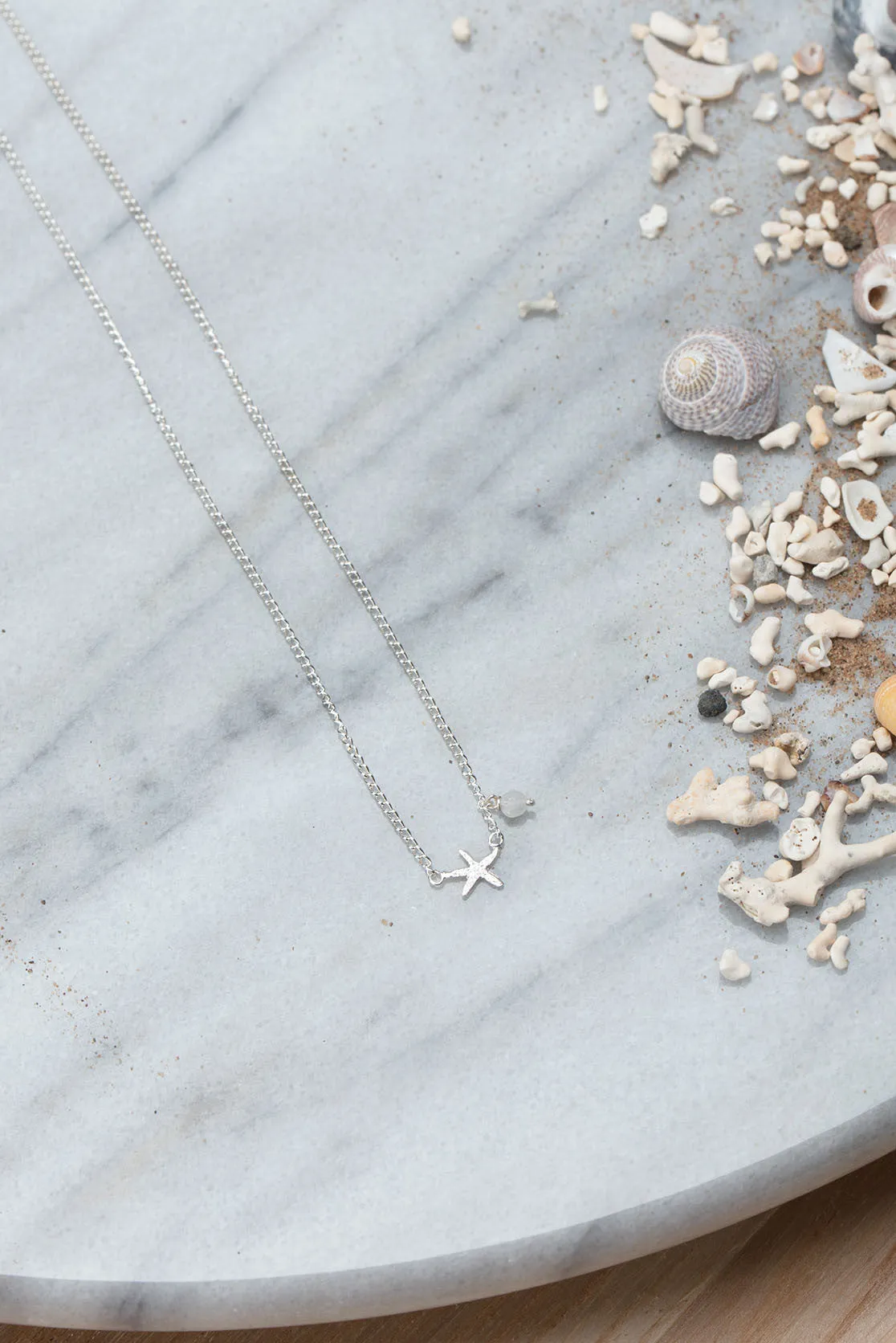 Tiny Silver Starfish Pendant
