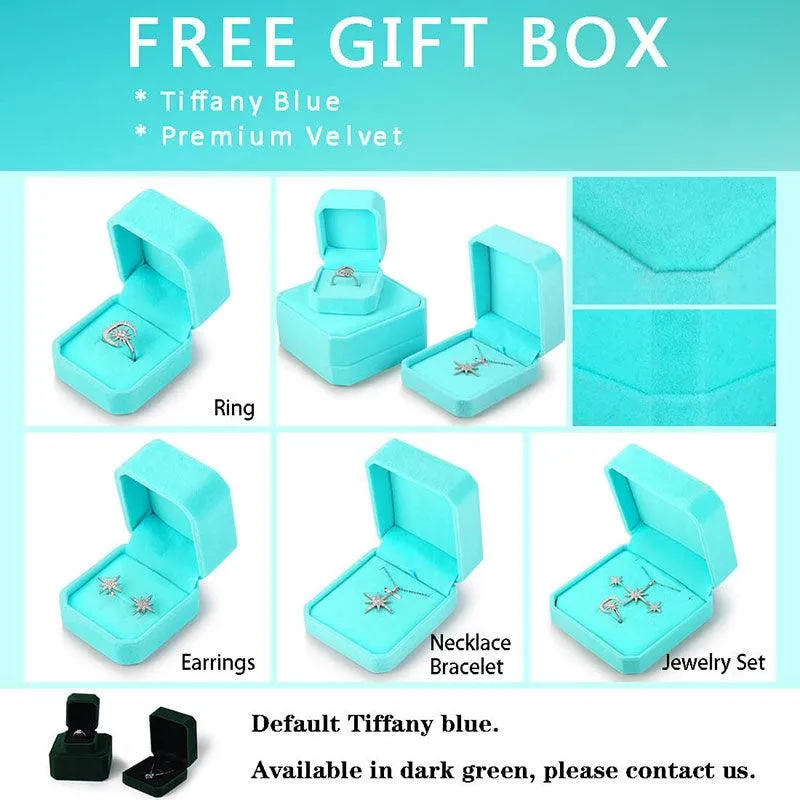 Tokyo Mart Women Butterfly Jewelry Set 5PCS Birthstone Necklace Earrings Ring Bracelet Girls Jewelry Birthday Gift