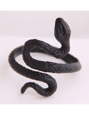TR14 Black Snake Toe Ring