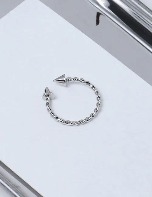 TR29 Silver Spiral Spike Toe Ring