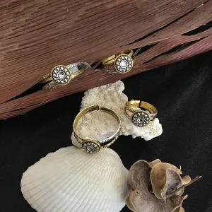 Two Tone Silver Toe Ring 8544