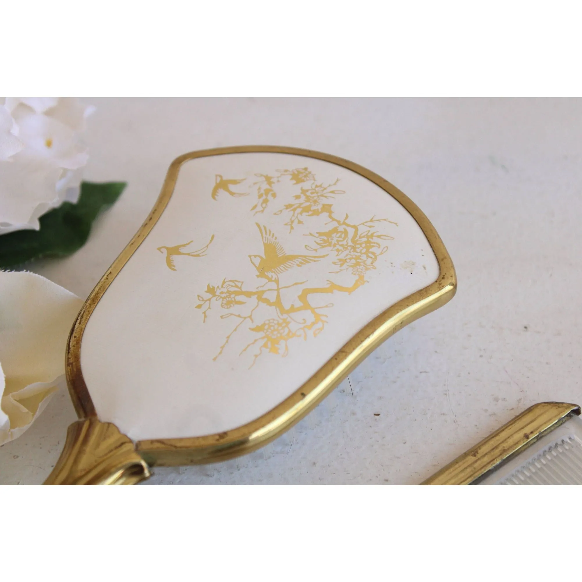 Vintage 1950s Hollywood Regency Vanity Set