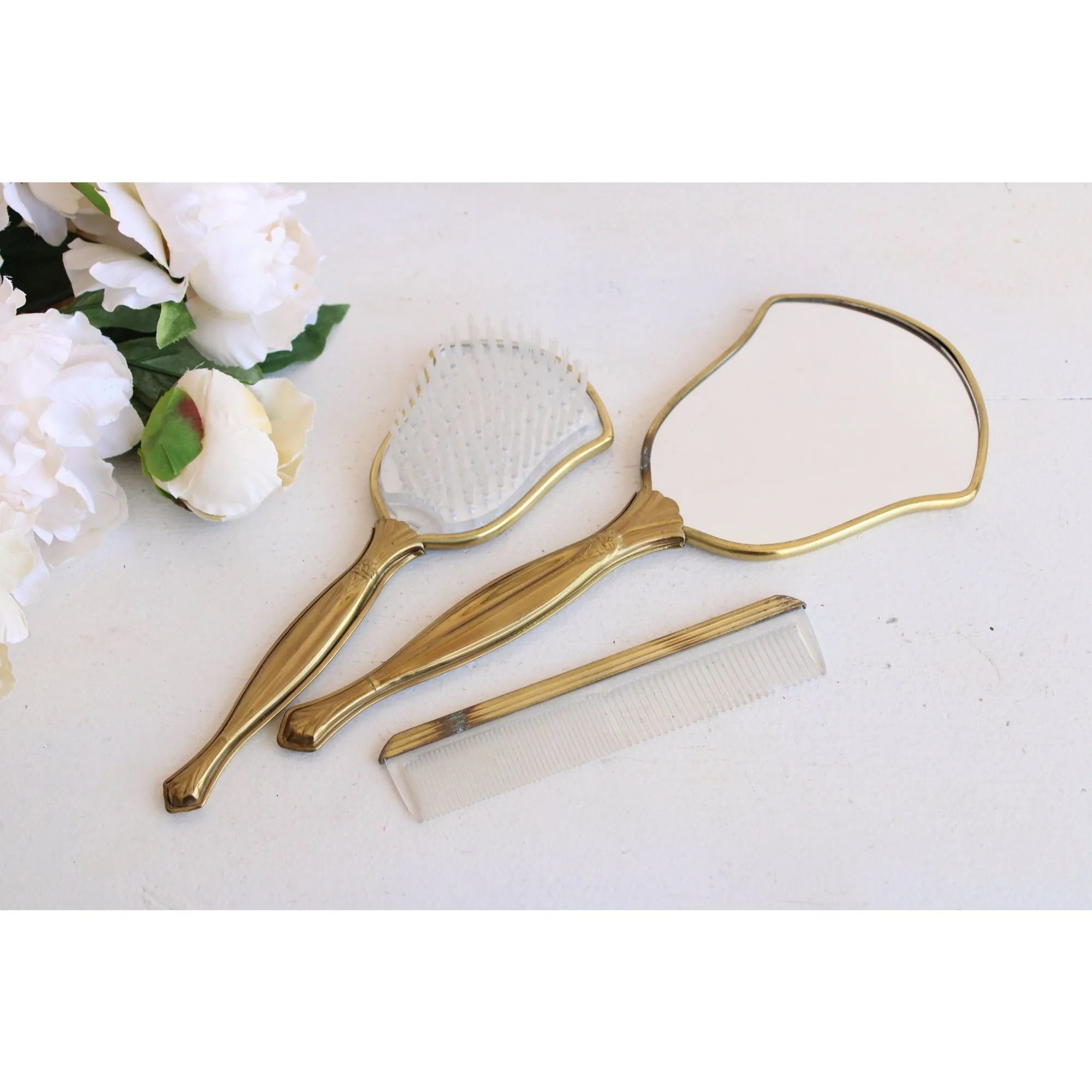 Vintage 1950s Hollywood Regency Vanity Set