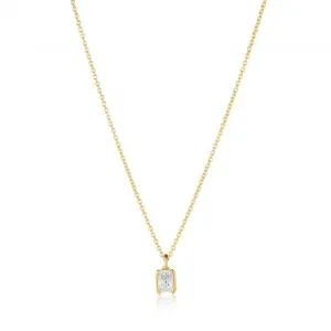 White Zirconia Roccanova Piccolo Necklace SJ-N42260-CZ-YG